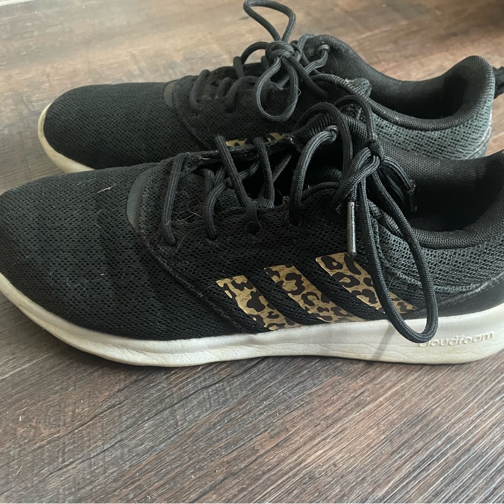 Adidas Black and Tan Sneakers with Sleek Design